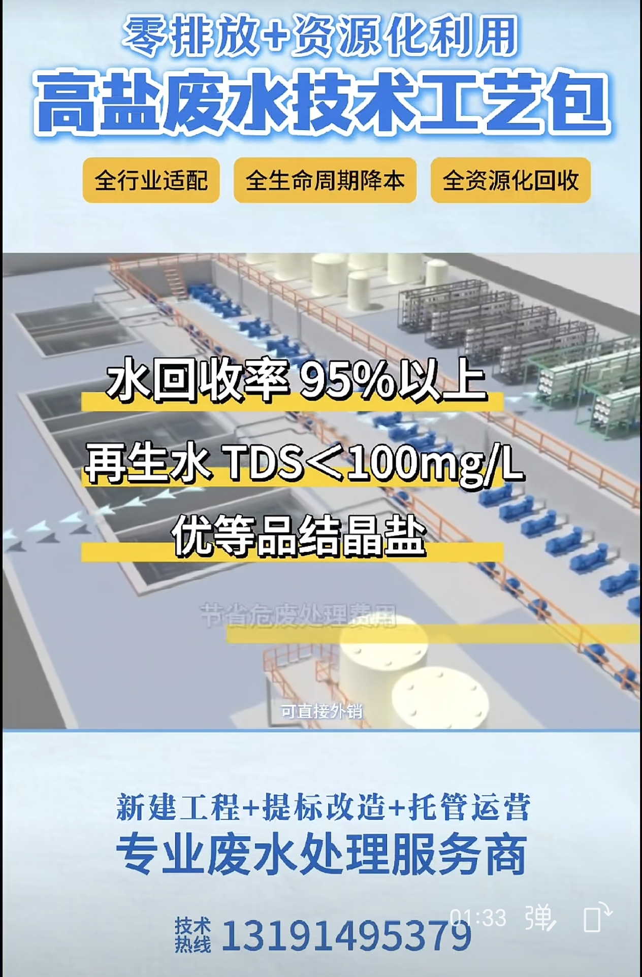 包钢集团环境工程研究院技术公布系列：高盐废水零排放+资源化利用工艺包